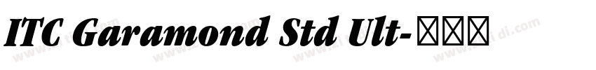 ITC Garamond Std Ult字体转换